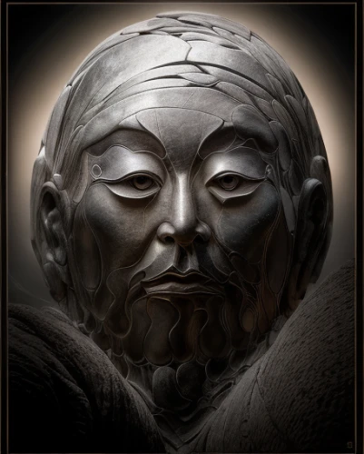death mask,poseidon god face,sculpt,daruma,yi sun sin,stone carving,bust of karl,png sculpture,door knocker,bodhisattva,bonnet ornament,wood carving,steam icon,bust,covid-19 mask,wooden mask,ancient icon,christopher columbus's ashes,bronze sculpture,shuanghuan noble,Realistic,Landscapes,Mystical Spaces