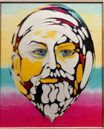 glass painting,roy lichtenstein,popart,multicolor faces,cool pop art,ernő rubik,picasso,elderly man,modern pop art,grapes icon,socrates,pop art style,face portrait,self-portrait,saint peter,pop art,medicine icon,king lear,italian painter,oil on canvas,Calligraphy,Painting,Vivid Art