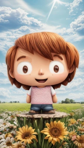 agnes,david-lily,cute cartoon character,peanuts,cartoon flowers,field of flowers,girl in flowers,pixie-bob,animated cartoon,flower background,lori,prairie,clover meadow,wood daisy background,eleven,child in park,meadow daisy,cute cartoon image,clay animation,little girl in wind