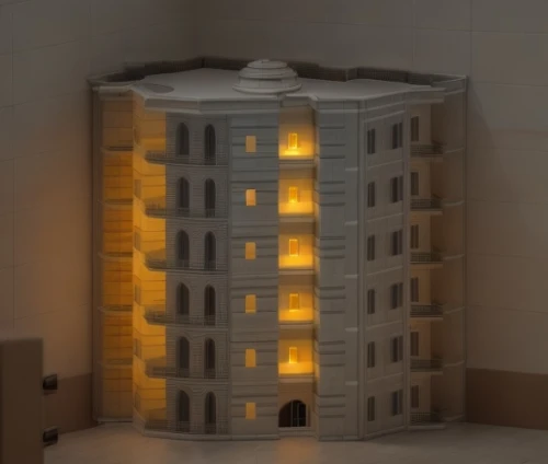 miniature house,an apartment,menger sponge,model house,dolls houses,illuminated lantern,facade lantern,3d model,apartment building,3d rendering,3d render,apartment,shared apartment,scale model,penthouse apartment,apartment block,apartments,apartment house,wall lamp,residential tower