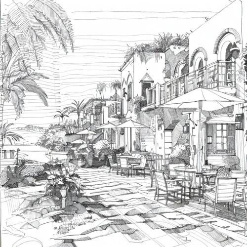 house drawing,line drawing,coloring page,pencil and paper,pencil drawing,mono-line line art,pencils,positano,sheet drawing,sketch pad,sketch,graphite,terraces,pencil drawings,resort,mono line art,hand-drawn illustration,street plan,pen drawing,study,Design Sketch,Design Sketch,Fine Line Art
