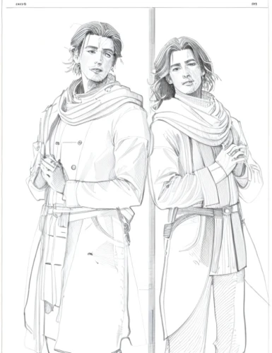 male poses for drawing,sewing pattern girls,pencils,imperial coat,monks,studies,orange robes,long coat,greek gods figures,winter clothing,coat,elves,concept art,illustrations,cg artwork,study,winter clothes,costume design,old coat,male character