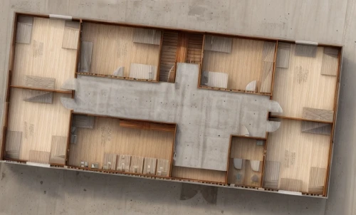 concrete ship,plywood,corrugated cardboard,dovetail,wooden facade,wooden cubes,wooden construction,pallet,cardboard,reinforced concrete,brutalist architecture,shipping container,wooden block,woodtype,wood window,concrete construction,danbo,ventilation grid,orthographic,nonbuilding structure