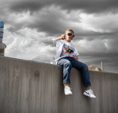 photo shoot with edit,concrete background,photo manipulation,fusion photography,against sky,cloudy skies,on the roof,rooftops,photo art,cloudy day,city ​​portrait,roof top,image editing,photosession,photo session in torn clothes,the original photo shoot,photomanipulation,and edited,hdr,photoshop manipulation