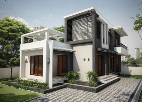 modern house,build by mirza golam pir,floorplan home,residential house,two story house,house shape,3d rendering,house floorplan,modern architecture,exterior decoration,private house,residential property,garden elevation,core renovation,frame house,house front,prefabricated buildings,beautiful home,wooden house,holiday villa,Architecture,General,Masterpiece,Indian Modernism