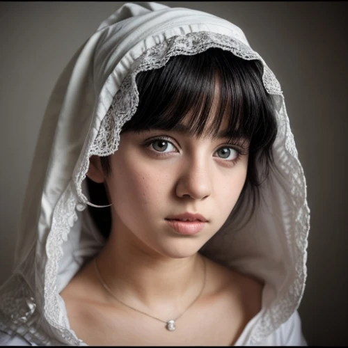 girl in cloth,girl portrait,islamic girl,jane austen,portrait of a girl,mystical portrait of a girl,girl with cloth,young girl,young woman,portrait photographers,girl with a pearl earring,girl in a historic way,woman portrait,ancient egyptian girl,vintage female portrait,beautiful bonnet,romantic portrait,arab,portrait photography,regard,Common,Common,Photography