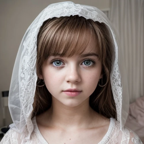 young girl,heterochromia,girl in cloth,girl portrait,doll's facial features,portrait of a girl,child portrait,female doll,mystical portrait of a girl,child girl,girl with cloth,children's eyes,girl on a white background,little girl,young woman,angel face,the little girl,beautiful face,big eyes,the girl's face,Common,Common,Photography