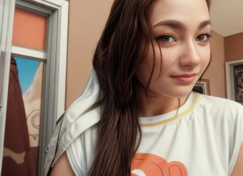 oriental girl,eurasian,phuquy,orange color,asian girl,girl in t-shirt,retro girl,asia girl,streamer,tshirt,kyrgyz,orange cream,realdoll,oriental princess,twitter icon,asian woman,bright orange,retouch,orange half,fresh orange,Common,Common,Film