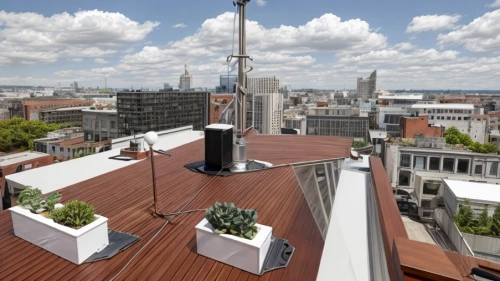 roof terrace,roof garden,roof landscape,live broadcast antenna,roof top,view from the roof,roof domes,roof plate,television antenna,on the roof,flat roof,rooftops,the roof of the,commercial air conditioning,rooftop,house roofs,antenna tower,antenna parables,dish antenna,house roof,Commercial Space,Working Space,Mid-Century Cool