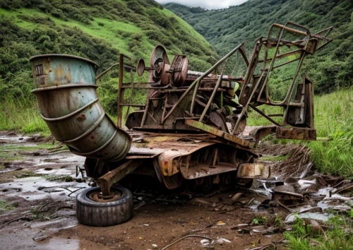 bucket wheel excavator,bucket wheel excavators,abandoned international truck,mining excavator,sugar cane press,scrap truck,abandoned old international truck,abandoned rusted locomotive,logging truck,old tractor,abandoned boat,rust truck,vietnam,agricultural machine,machinery,land vehicle,water crane,excavator,metal rust,wind powered water pump