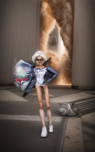 photo manipulation,crystal ball-photography,conceptual photography,little girl with balloons,photomanipulation,image manipulation,photoshop manipulation,little girl in wind,digital compositing,atomic age,girl with speech bubble,photomontage,nuclear explosion,art photography,heliosphere,globetrotter,atomic bomb,falling objects,pin-up girl,tumbling doll
