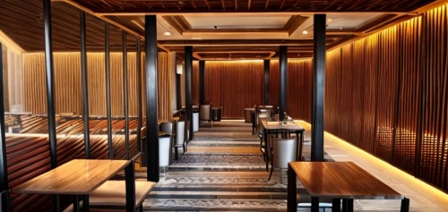 japanese restaurant,aschaffenburger,hallway space,patterned wood decoration,corten steel,fine dining restaurant,new york restaurant,shower bar,yakitori,izakaya,hallway,capsule hotel,corridor,restaurant bern,salt bar,contemporary decor,a restaurant,bamboo curtain,sauna,dining room