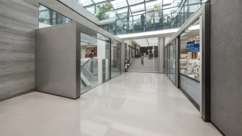 hallway space,assay office,ceramic floor tile,hallway,tile flooring,modern office,glass wall,search interior solutions,interior modern design,pantry,glass tiles,corridor,modern kitchen interior,contemporary decor,floor tiles,ceramic tile,structural glass,concrete ceiling,walk-in closet,glass facade,Commercial Space,Shopping Mall,Modern Metropolis