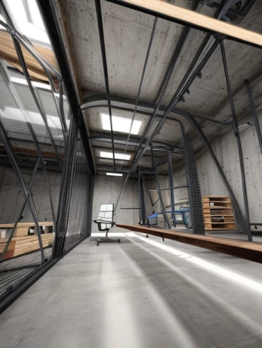 warehouse,industrial hall,empty factory,loft,loading dock,wooden beams,industrial tubes,construction area,underground car park,ceiling construction,daylighting,3d rendering,attic,steel construction,steel scaffolding,bus garage,steel beams,industrial building,hallway space,large space,Commercial Space,Working Space,Urban Industrial