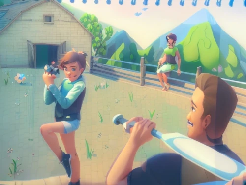 tokyo summer olympics,recess,water fight,paper boat,toy story,toy's story,playmobil,digital compositing,anime 3d,climbing wall,animated cartoon,asterales,olympic summer games,miniature golf,trainer with dolphin,3d archery,little league,tracer,studio ghibli,animation,Common,Common,Cartoon