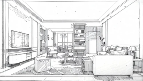 study room,frame drawing,an apartment,house drawing,apartment,pencil frame,interiors,abandoned room,bedroom,cabinetry,secretary desk,bookcase,bookshelves,pantry,room,reading room,backgrounds,examination room,livingroom,desk