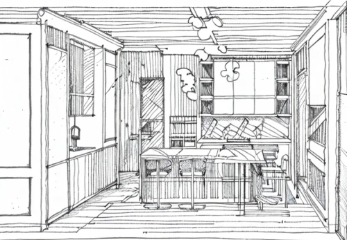 house drawing,attic,inverted cottage,japanese-style room,floorplan home,cabin,an apartment,hallway space,children's bedroom,cabinetry,kennel,doll house,house floorplan,a chicken coop,pantry,frame drawing,small cabin,kitchen interior,home interior,the little girl's room,Design Sketch,Design Sketch,Hand-drawn Line Art