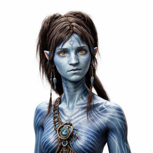 blue enchantress,avatar,dark elf,violet head elf,male elf,elven,aborigine,mystique,warrior woman,winterblueher,bodypaint,female warrior,white walker,artemisia,shiva,elaeis,indigo,amulet,humanoid,bodypainting