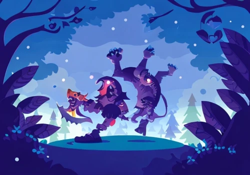 game illustration,haunted forest,halloween background,skylander giants,druid grove,game art,halloween wallpaper,halloween silhouettes,dusk background,cartoon forest,halloween illustration,warrior and orc,happy children playing in the forest,werewolves,halloween banner,hunting scene,couple silhouette,forest background,guards of the canyon,monkey island,Game&Anime,Doodle,Fairy Tales