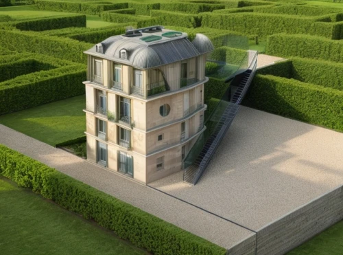 french building,chateau,3d rendering,monbazillac castle,dovecote,château de chambord,residential tower,chambord,press castle,castle sans souci,crooked house,renaissance tower,château,luxury property,russian pyramid,isometric,private estate,miniature house,royal castle of amboise,pigeon house