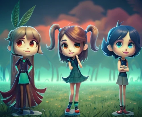 game illustration,cute cartoon image,kids illustration,chibi kids,chibi children,cartoon forest,game characters,fairies,cute cartoon character,3d fantasy,anime cartoon,fairytale characters,children's background,fairy forest,stick children,female hares,grass family,cartoon flowers,vocaloid,cg artwork,Common,Common,Cartoon