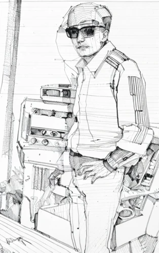 disk jockey,disc jockey,deejay,dj,office line art,sound engineer,flight engineer,keyboard player,illustrator,camera drawing,dj equipament,audio engineer,jeep dj,animator,technician,photocopier,line drawing,engineer,game drawing,music producer