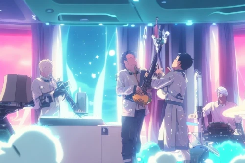 music band,orchestra,rock band,violinist violinist of the moon,overtone empire,sidonia,music service,scene cosmic,orchestral,musical ensemble,musicians,capital cities,band,euphonium,heavy object,transistor,galaxy express,live concert,concert guitar,keytar,Common,Common,Japanese Manga