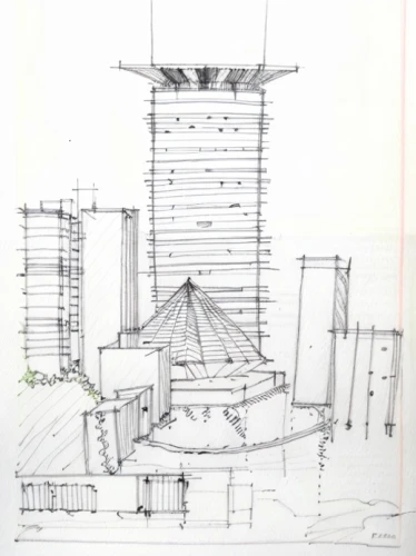 architect plan,technical drawing,sheet drawing,house drawing,electric tower,observation tower,multi-story structure,frame drawing,building structure,line drawing,nonbuilding structure,kirrarchitecture,outdoor structure,cooling tower,steel tower,archidaily,garden elevation,construction set,stage design,building work