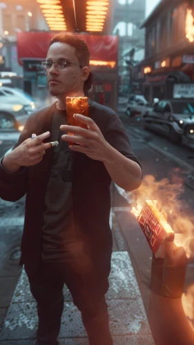 man holding gun and light,pyrogames,easter easter egg,run,fire poi,negroni,easter egg,fast-food,poi,digital compositing,fast food,pedestrian,kefir,telekinesis,cinematic,aperol,matrix,running fast,throwing knife,videogames,Common,Common,Game