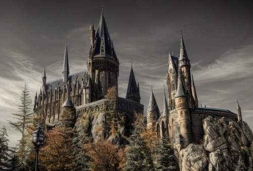 hogwarts,fairy tale castle,gothic architecture,fairytale castle,cinderella's castle,castle of the corvin,disney castle,magic castle,cinderella castle,hogwarts express,turrets,haunted castle,ghost castle,haunted cathedral,castelul peles,3d fantasy,knight's castle,castle,castles,disney world,Architecture,General,Classic,Gothic Revival