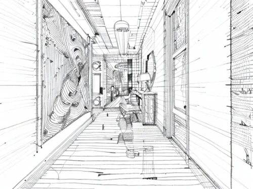 mono-line line art,frame drawing,office line art,line drawing,hallway space,mono line art,narrow street,wireframe graphics,line-art,archidaily,wireframe,kirrarchitecture,technical drawing,camera illustration,architect plan,school design,house drawing,corridor,panoramical,hallway
