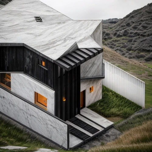 icelandic houses,cubic house,mountain hut,dunes house,house in mountains,cube house,house in the mountains,inverted cottage,mountain huts,mirror house,alpine hut,danish house,frame house,wooden house,cube stilt houses,timber house,modern architecture,the cabin in the mountains,metal cladding,modern house