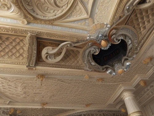 stucco ceiling,ceiling,ceiling construction,ceiling fixture,the ceiling,ceiling light,ceiling ventilation,hall roof,vaulted ceiling,ceiling lamp,on the ceiling,patterned wood decoration,ornate,royal interior,interior decor,corinthian order,ceiling lighting,entablature,ornate room,interior decoration