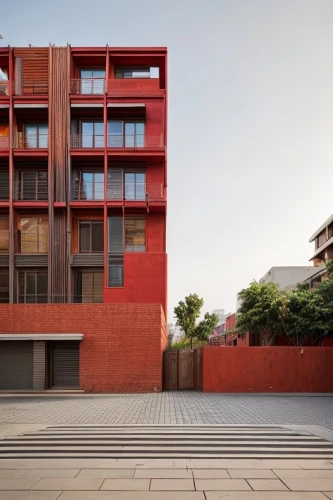 red bricks,cubic house,red brick,block balcony,corten steel,brick block,apartment block,red milan,apartment building,modern architecture,house hevelius,apartment house,cube house,an apartment,appartment building,red brick wall,residential,residential house,brick house,dunes house,Architecture,General,Modern,Natural Sustainability