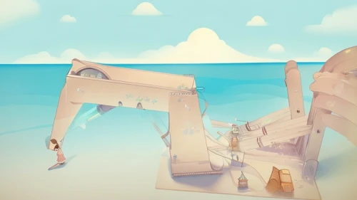 virtual landscape,low-poly,3d fantasy,sand castle,low poly,cartoon video game background,3d mockup,island suspended,beach defence,shipwreck,artificial island,exploration of the sea,water crane,underwater playground,oil rig,3d background,paper ship,panoramical,background vector,virtual world,Game&Anime,Doodle,Children's Animation