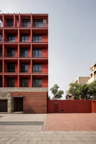 red bricks,red brick,cubic house,block of flats,chinese architecture,apartment block,jaipur,apartment blocks,delhi,brick block,red earth,new delhi,house hevelius,residential,residential house,apartment building,red brick wall,chandigarh,kirrarchitecture,corten steel,Architecture,General,Modern,Natural Sustainability