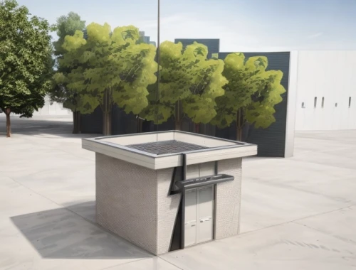 street furniture,holocaust memorial,9 11 memorial,public art,waste container,3d rendering,monument protection,drinking fountain,concrete slabs,what is the memorial,water fountain,public space,exposed concrete,water trough,cement block,masonry oven,outdoor table,steel sculpture,metal box,smoking area,Architecture,General,Modern,Sustainable Innovation