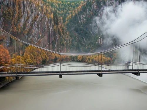 hanging bridge,suspension bridge,scenic bridge,rainbow bridge,chain bridge,berchtesgaden national park,danube gorge,tied-arch bridge,hohenzollern bridge,arch bridge,humpback bridge,passerelle,segmental bridge,gorges of the danube,viola bridge,extradosed bridge,dragon bridge,angel bridge,footbridge,bridge