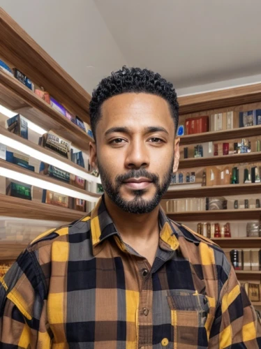 apothecary,pharmacist,pharmacy,black professional,shopkeeper,homeopathically,african american male,gold bar shop,pharmacy technician,soap shop,nutraceutical,management of hair loss,black businessman,african businessman,naturopathy,skincare,barber,establishing a business,barber shop,chemist