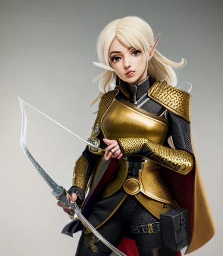 kotobukiya,swordswoman,female warrior,yang,vax figure,joan of arc,balalaika,cosplay image,blonde woman,katana,3d figure,paladin,elza,eufiliya,sterntaler,3d model,mary-gold,kayano,a200,gara,Common,Common,Game