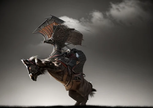 bronze horseman,wind warrior,equestrian helmet,horseman,cent,cuirass,cavalry,jousting,lone warrior,armored animal,samurai fighter,samurai,knight armor,endurance riding,fantasy warrior,heroic fantasy,a mounting member,female warrior,don quixote,cavalry trumpet,Game Scene Design,Game Scene Design,Realistic