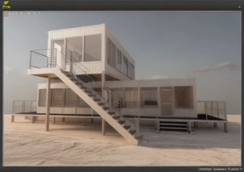 lifeguard tower,3d rendering,cube stilt houses,render,rendering,beach house,stilt houses,3d rendered,stilt house,beachhouse,dunes house,3d render,digital compositing,3d mockup,beach hut,cubic house,elphi,3d modeling,shipping containers,prefabricated buildings