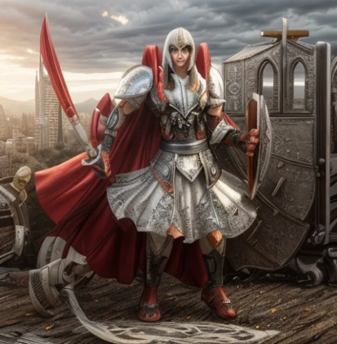 joan of arc,female warrior,crusader,kos,eufiliya,elza,vexiernelke,templar,erika,warrior woman,goddess of justice,strong woman,meteora,minerva,nero claudius,veronica,paladin,figure of justice,sterntaler,heroic fantasy,Common,Common,Natural