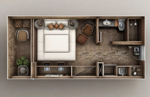 an apartment,apartment,floorplan home,shared apartment,small house,miniature house,apartment house,one-room,house floorplan,wooden mockup,kitchenette,kitchen design,house drawing,kitchen interior,small cabin,cabinetry,laundry room,apartments,inverted cottage,pantry,Interior Design,Floor plan,Interior Plan,Vintage