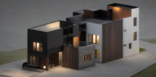 modern house,cubic house,modern architecture,3d rendering,two story house,cube house,model house,residential house,build by mirza golam pir,cube stilt houses,small house,inverted cottage,modern building,3d model,heat pumps,an apartment,residential tower,render,miniature house,frame house