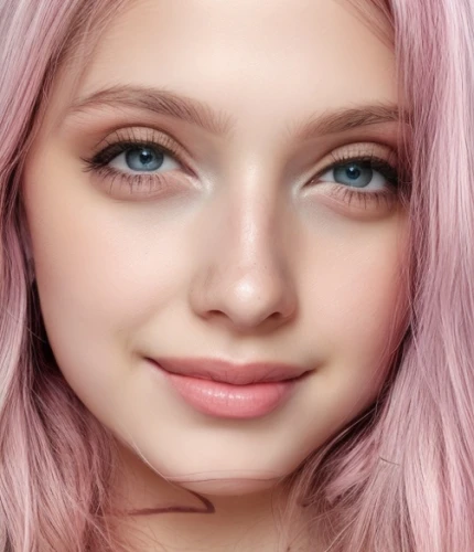 pink beauty,natural cosmetic,natural pink,doll's facial features,realdoll,natural color,pink hair,barbie,fae,pale,cosmetic,beauty face skin,light pink,heterochromia,women's eyes,color pink,angel face,pink,madeleine,beautiful young woman