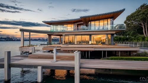 house by the water,landscape design sydney,luxury property,luxury home,luxury real estate,waterfront,modern architecture,landscape designers sydney,boat dock,modern house,boat house,dunes house,summer house,cube stilt houses,stilt house,house of the sea,wooden decking,houseboat,garden design sydney,boathouse,Architecture,General,Futurism,Dynamic Modernism
