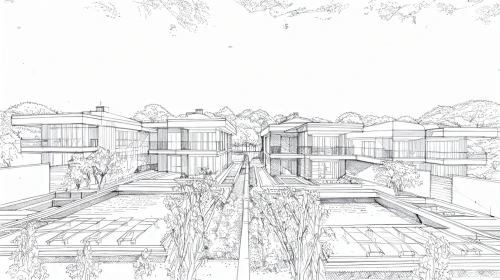 townhouses,street plan,wooden houses,row of houses,kirrarchitecture,row houses,townscape,mono-line line art,line drawing,residential area,multistoreyed,human settlement,house drawing,urban design,archidaily,half-timbered houses,housing estate,new housing development,apartment buildings,residential,Design Sketch,Design Sketch,Hand-drawn Line Art