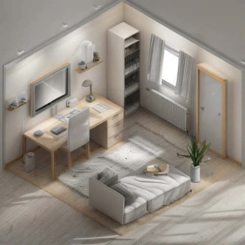 modern room,apartment,danish room,bedroom,an apartment,shared apartment,home interior,attic,3d rendering,loft,one-room,boy's room picture,one room,small house,room,guest room,small cabin,room newborn,japanese-style room,sleeping room