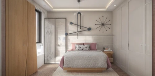 bedroom,canopy bed,modern room,hallway space,guest room,room divider,3d rendering,sleeping room,render,danish room,room lighting,ceiling light,walk-in closet,children's bedroom,ceiling lamp,room newborn,guestroom,ceiling lighting,hinged doors,ceiling-fan